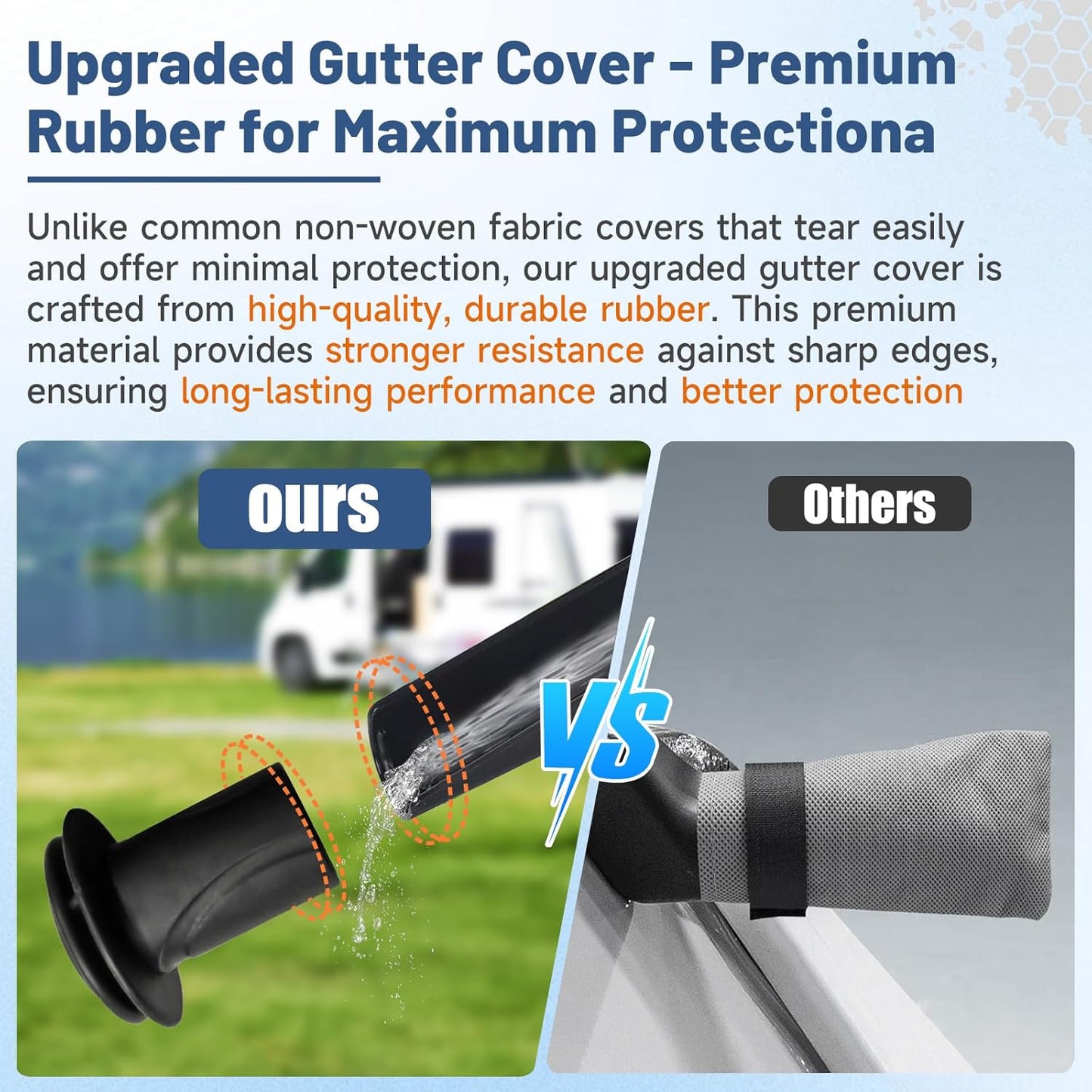 Umbrauto Truck Camper Cover for  Slide-in Campers ¨C 300D Oxford Waterproof RV Cover, Silver-Coated, All-Weather Protection with Windproof Straps & Air Vents