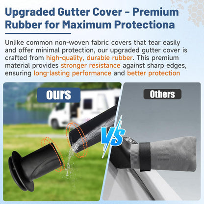 Umbrauto Truck Camper Cover for  Slide-in Campers ¨C 300D Oxford Waterproof RV Cover, Silver-Coated, All-Weather Protection with Windproof Straps & Air Vents