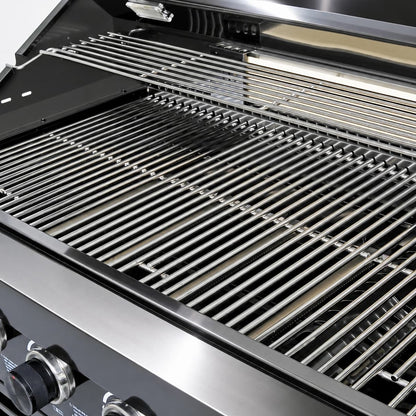 43" 6-Burner Natural NG Black Outdoor Kitchen Island Grill