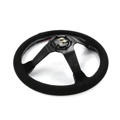 Have Faith Suede Steering Wheel + Hub Adapter Kit For Toyota Corolla, Hilux Pickup