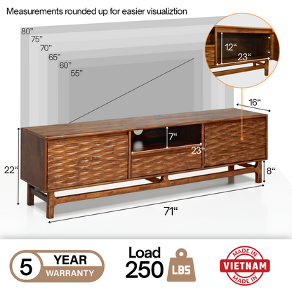 Elara Solid Wood TV Stand