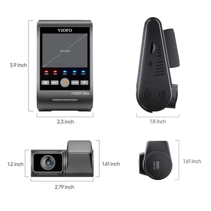 VIOFO A229 Ultra 4K+4K 2-Channel 30FPS UHD Dash Cam