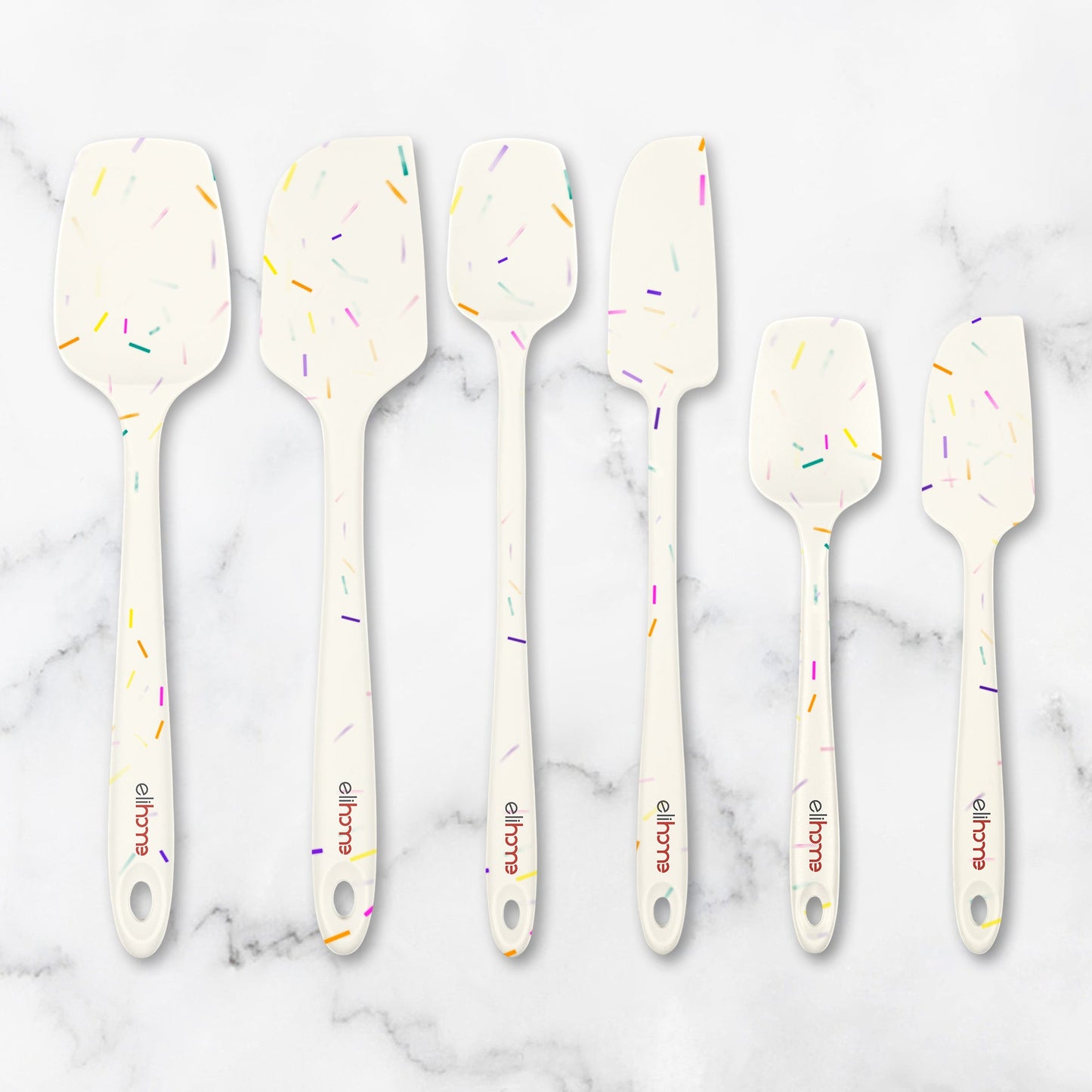 8 Piece Silicone Spatula Set - Teal Grey