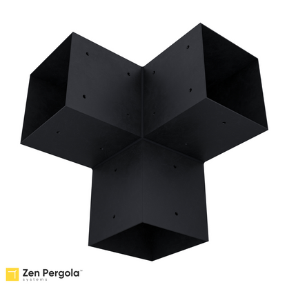 Pergola 3-Arm Post Bracket (for 6x6 Wood Posts)