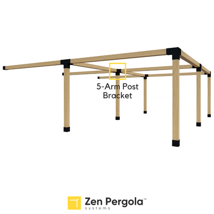 Pergola 5-Arm Post Bracket (for 6x6 Wood Posts)