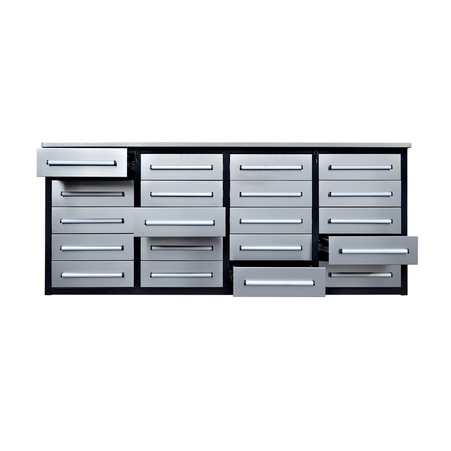 7ft Heavy Duty Garage Workbench Cabinet with 20 Drawers