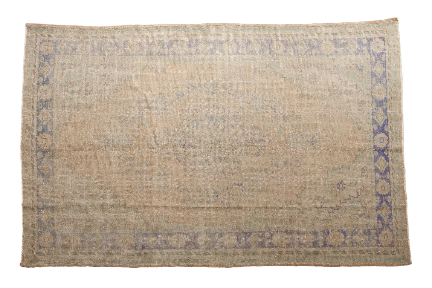6x9.5 Vintage Distressed Oushak Carpet