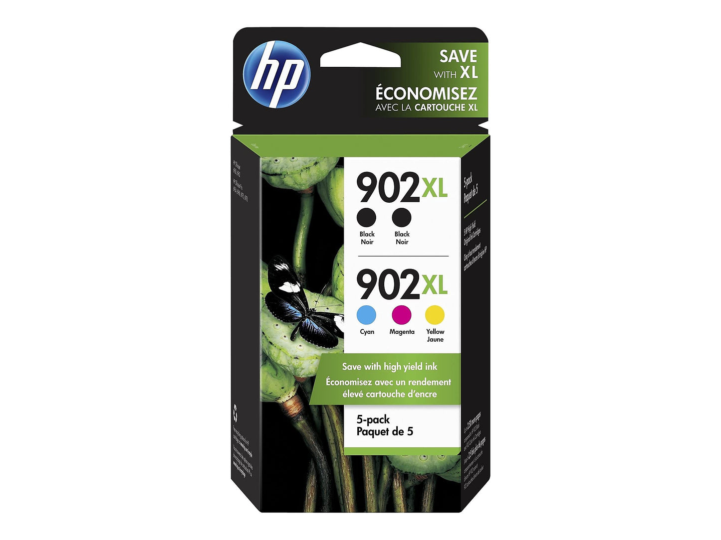 New, Pre-Owned - HP 902XL 2 Black and Color Ink Cartridge