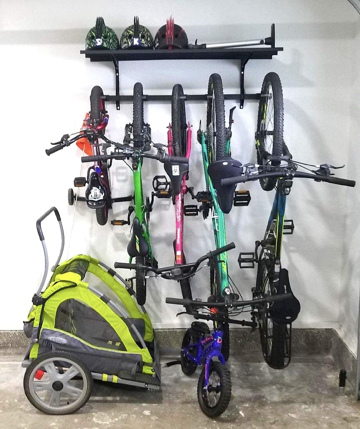 G-Bike Solid Shelf Wall Storage System | Holds 5 Bikes