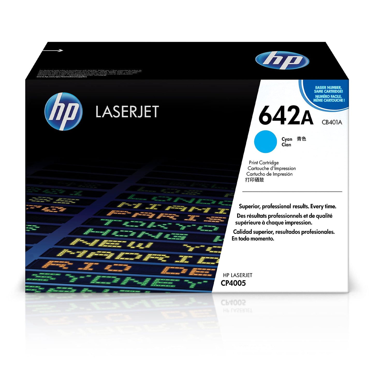 New, Pre-Owned - HP 642A High Yield Cyan LaserJet Toner Cartridge, CB401A