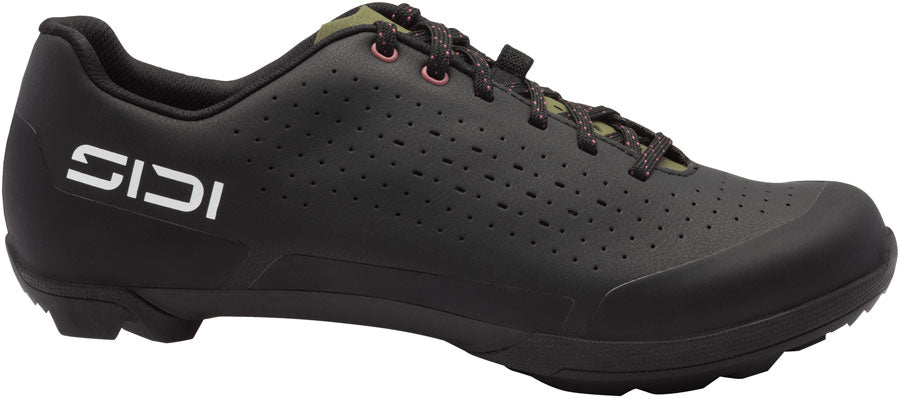 SIDI Asper Laces Gravel Shoes - Men's Black/Olive Green 45.5