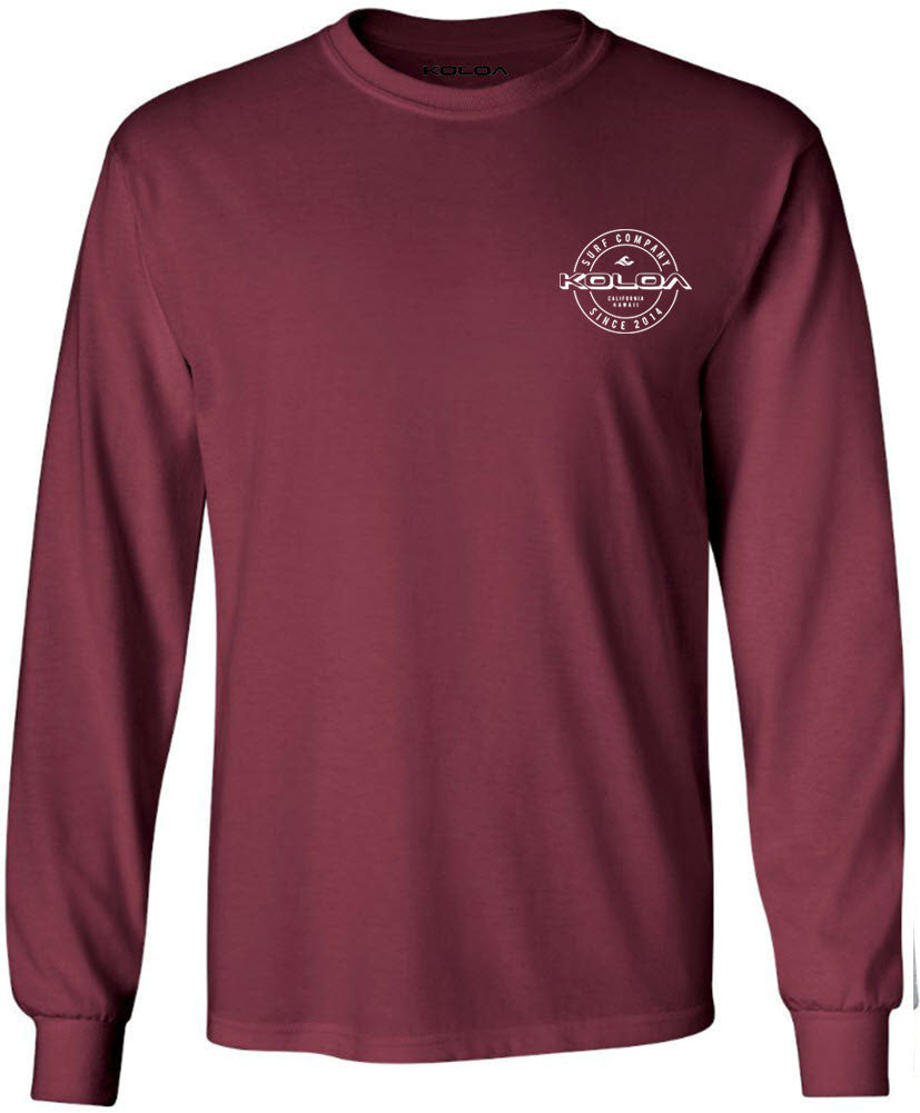 Koloa White Wedge Logo Long Sleeve T-Shirt