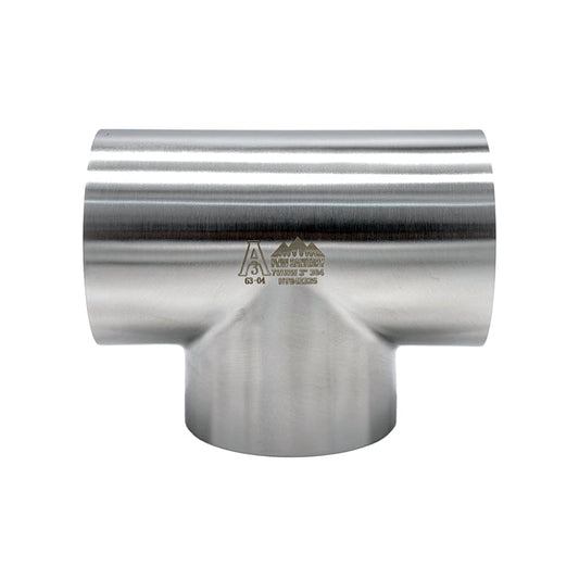 0.500" OD 16ga Short Tee Butt-Weld - (7WWW) - Polished OD/ID - 316L Stainless