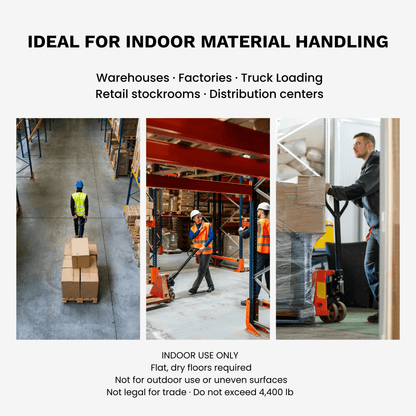 HD4400W Manual Pallet Jack with Scale, 4,400 lb Capacity, Best manual scale option