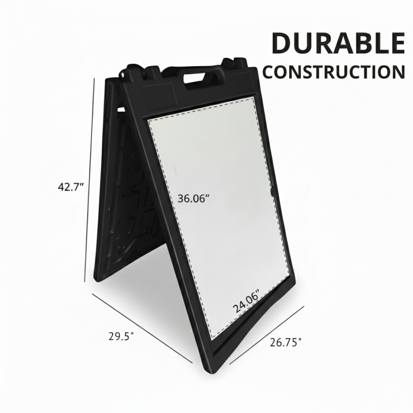 A Frame Sign Deluxe 24"x36" Plastic BICGS-2401-W White