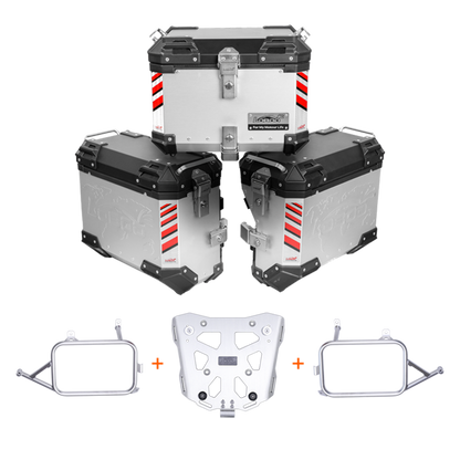 Aluminum Side Panniers, Top Case & Mounting Rack System for CFMOTO 800MT(2021-)