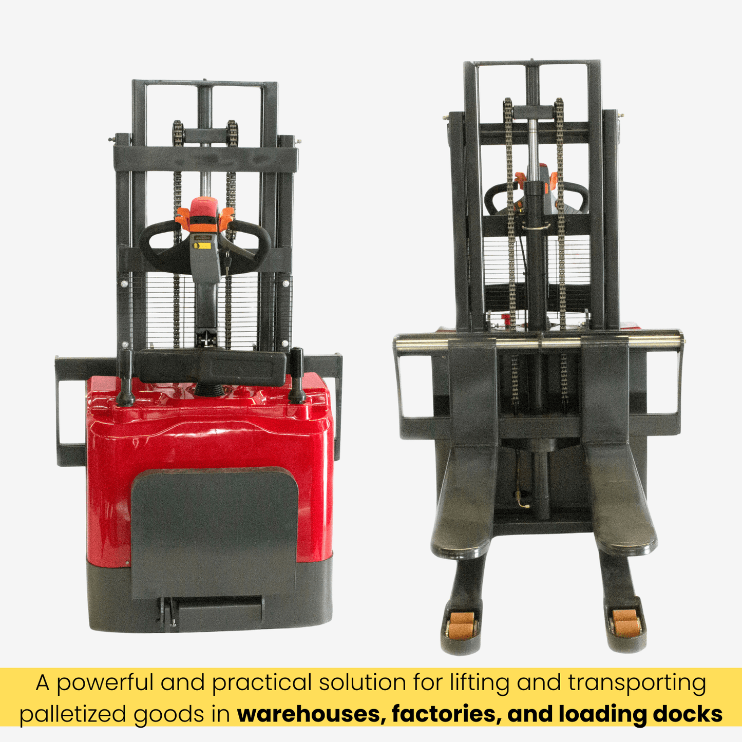 PS3300FE-2M Full-Electric Walkie Pallet Stacker – 3,300 lb Capacity, 78.7" Lift Height