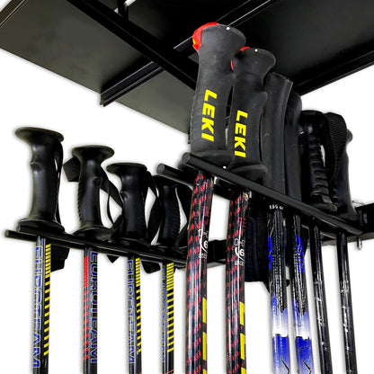 Solitude Ski Solid Shelf | Adjustable Wall Storage System | Holds 10 Pairs of Skis