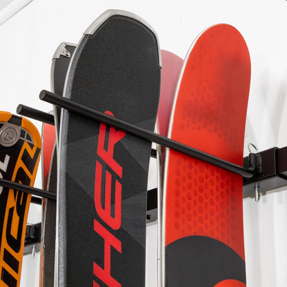 Solitude Ski Solid Shelf | Adjustable Wall Storage System | Holds 10 Pairs of Skis