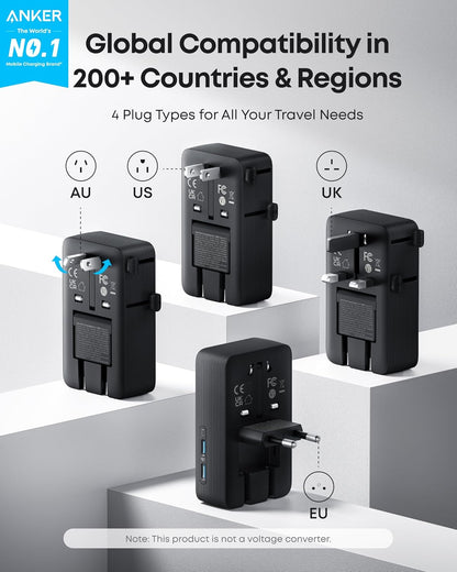 Anker Laptop Power Bank (25K, 165W, Built-In and Retractable Cables)