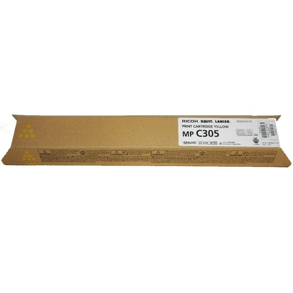 New, Pre-Owned - Ricoh MP C305 Yellow Toner Cartridge, 841593