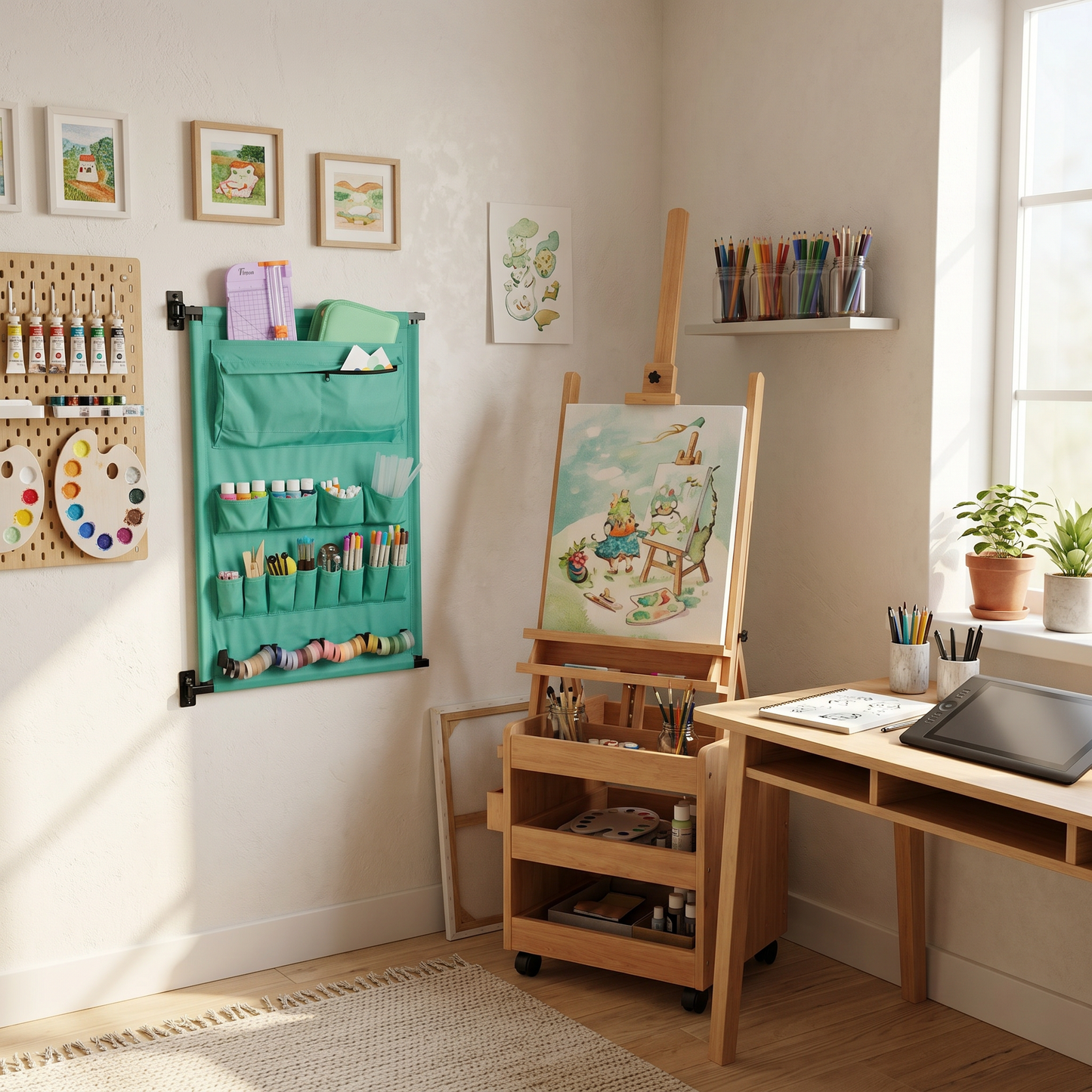 Pivot Panel Arts and Crafts Organizer