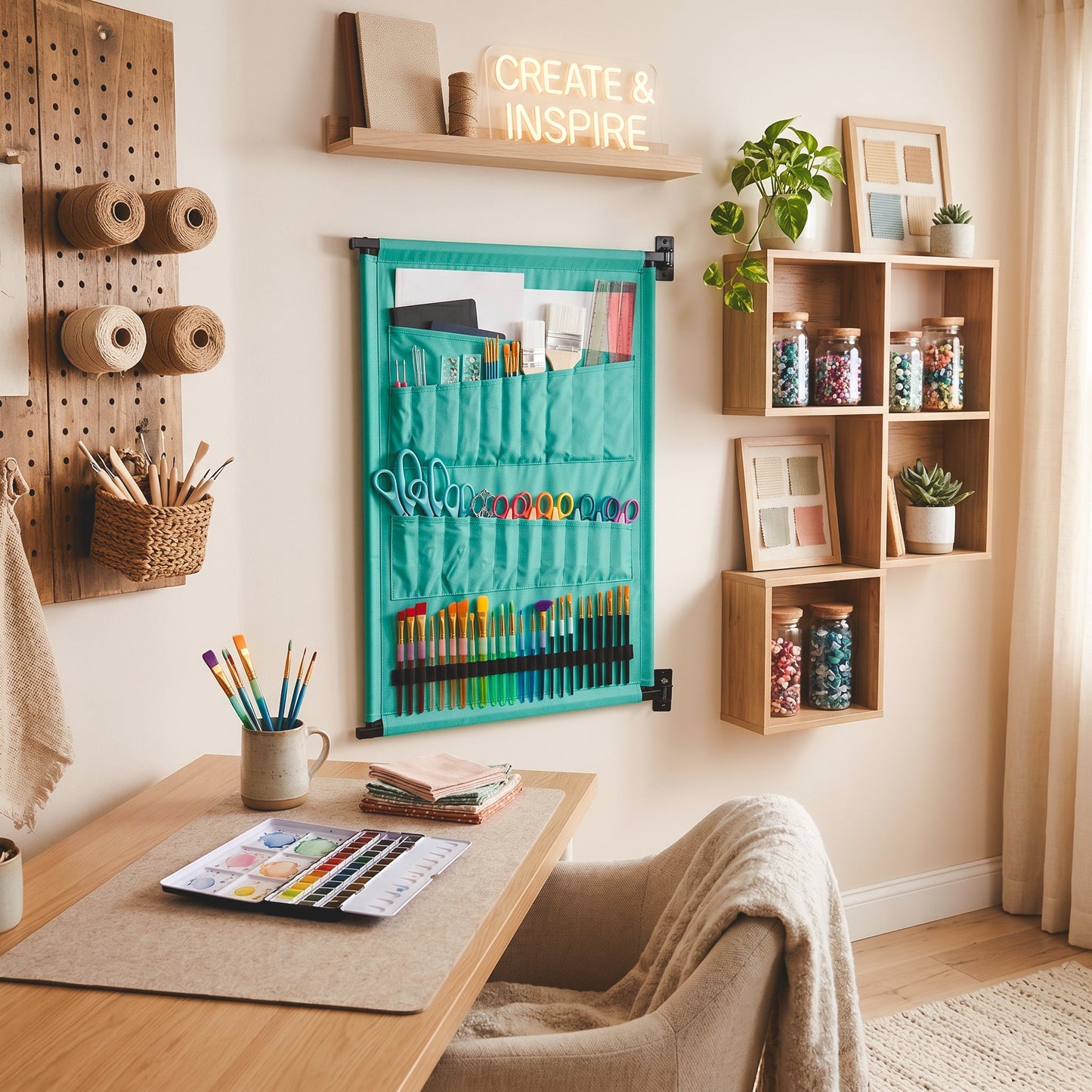 Pivot Panel Arts and Crafts Organizer