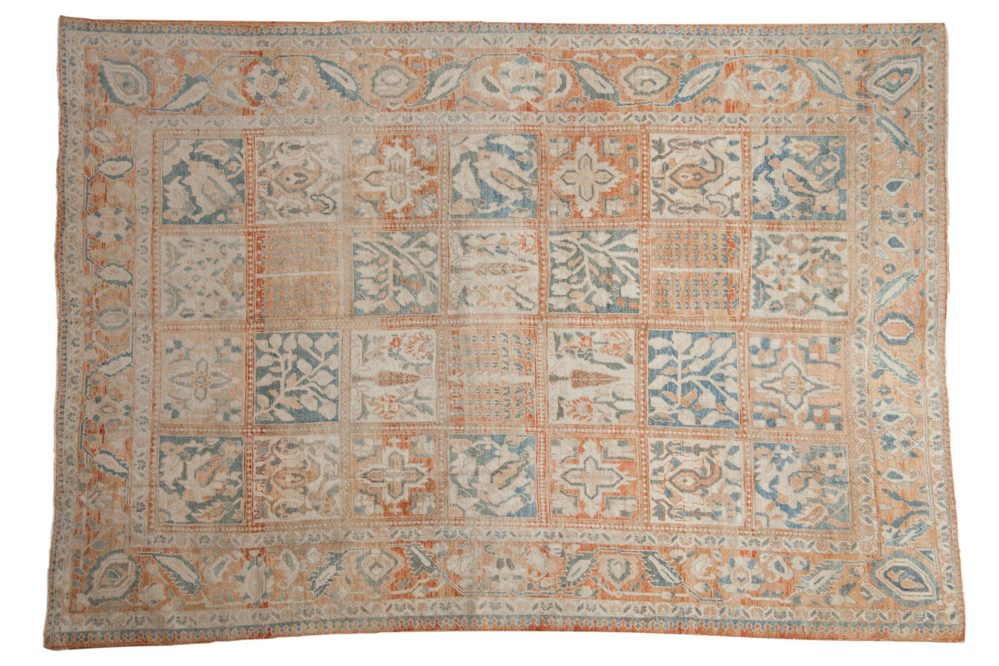 6.5x9.5 Vintage Distressed Turkish Bakhtiari Design Carpet