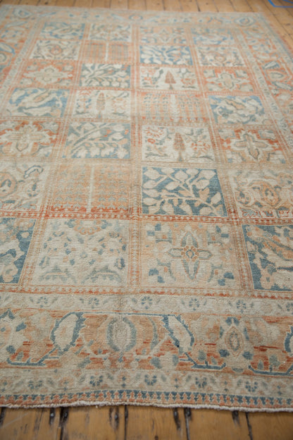 6.5x9.5 Vintage Distressed Turkish Bakhtiari Design Carpet