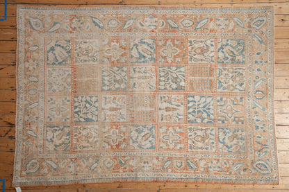 6.5x9.5 Vintage Distressed Turkish Bakhtiari Design Carpet