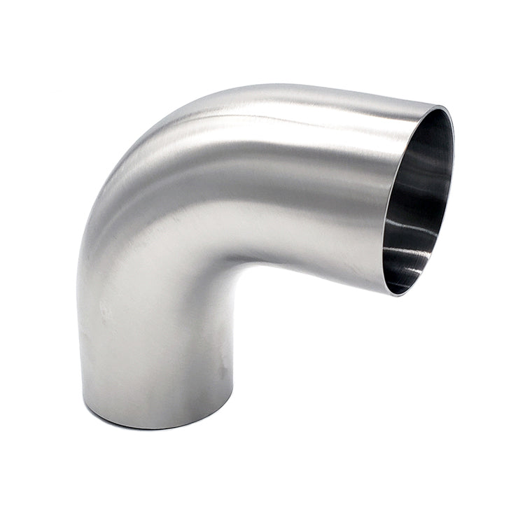 3.000" 16ga Tight Radius Butt-Weld 90° Elbow with Tangents - (L2S - Special) - Polished OD/ID - 304 Stainless