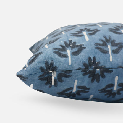 Zeenat Throw Pillow Cover - Steel Blue