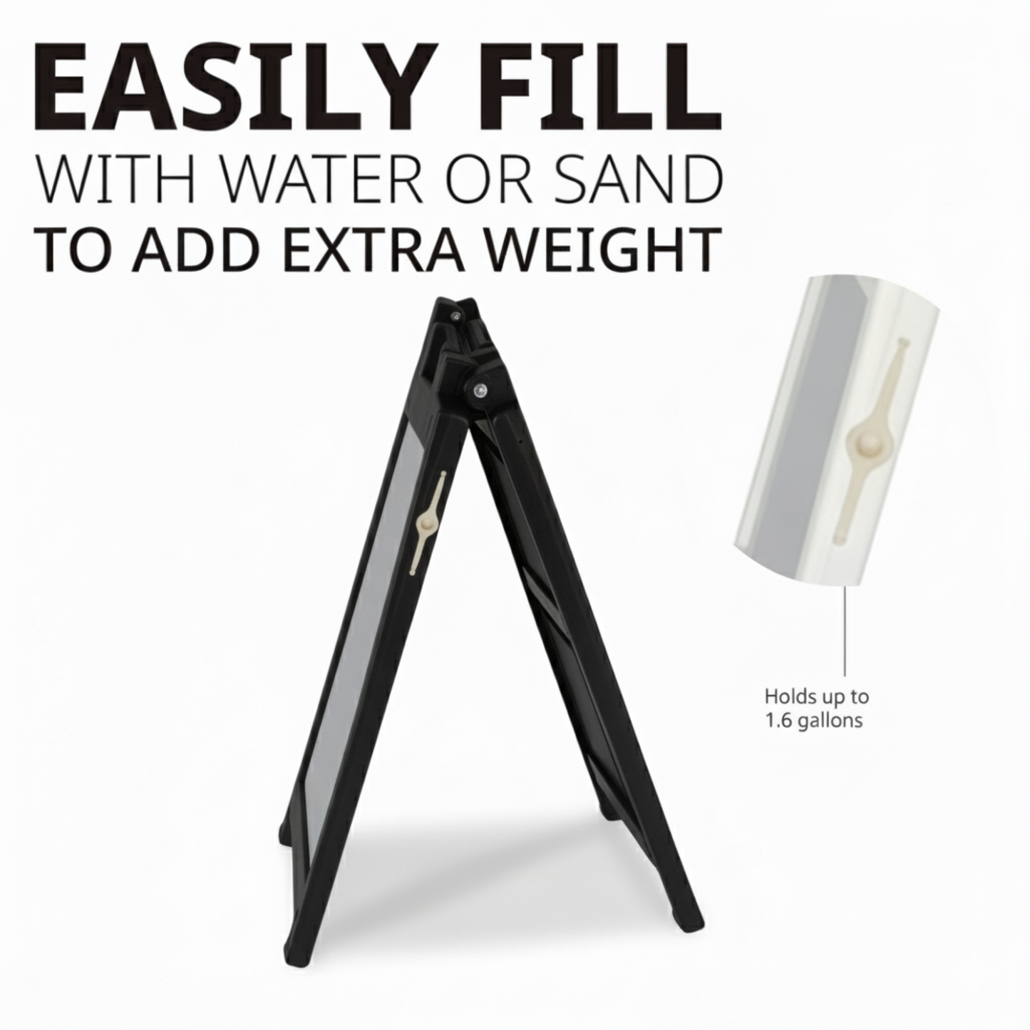 A Frame Sign Deluxe 24"x36" Plastic BICGS-2401-W White