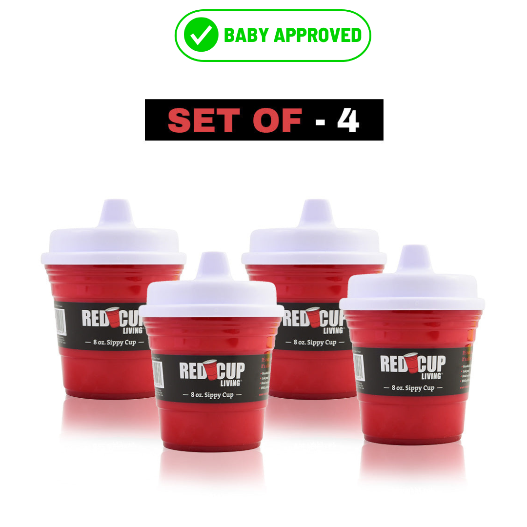8oz Unbreakable Kids Sippy Cup - Premium Quality, Easy-to-Hold, Perfect for Tummy Time Pack of 2