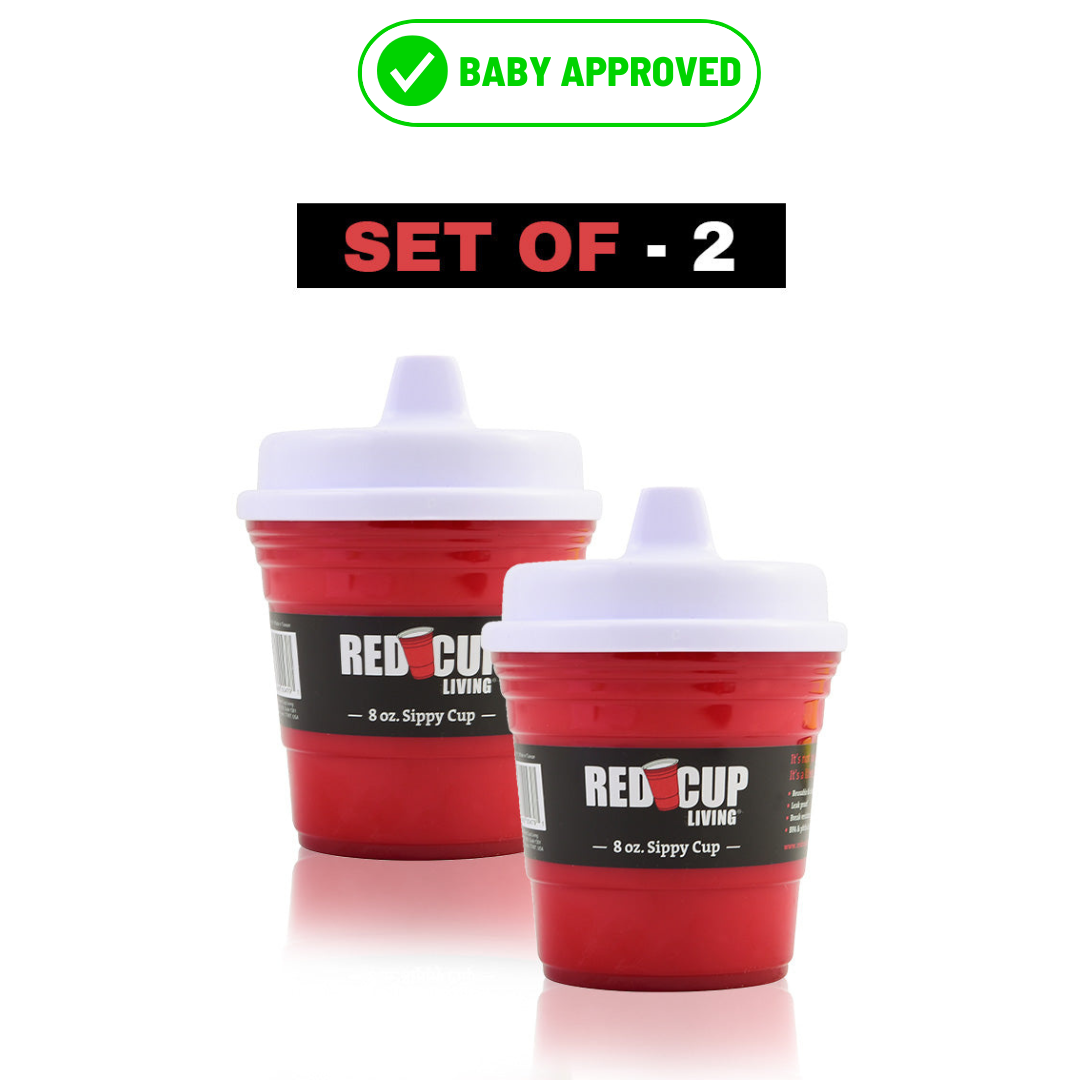 8oz Unbreakable Kids Sippy Cup - Premium Quality, Easy-to-Hold, Perfect for Tummy Time Pack of 2