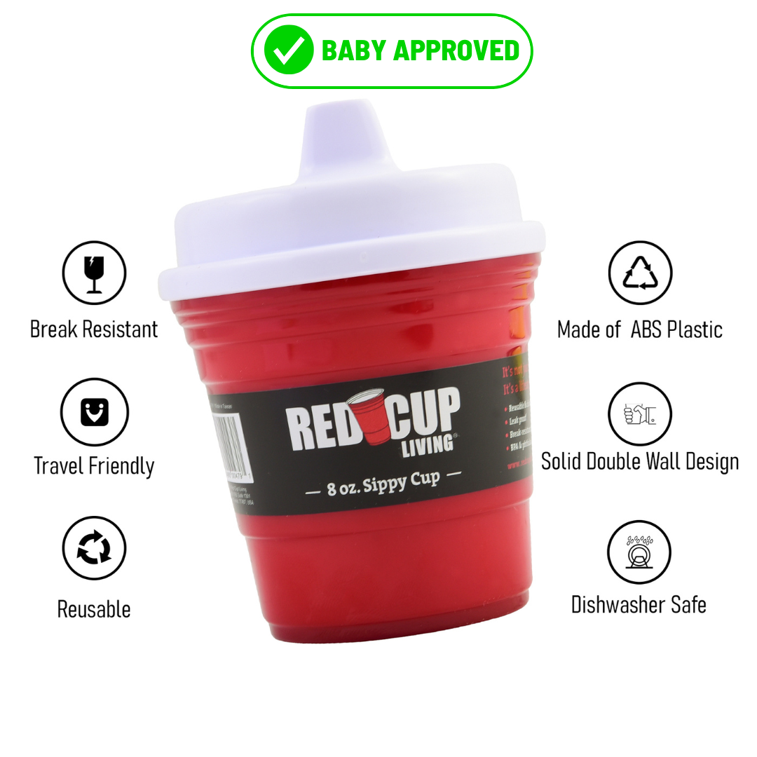 8oz Unbreakable Kids Sippy Cup - Premium Quality, Easy-to-Hold, Perfect for Tummy Time Pack of 2