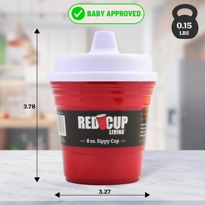 8oz Unbreakable Kids Sippy Cup - Premium Quality, Easy-to-Hold, Perfect for Tummy Time Pack of 2