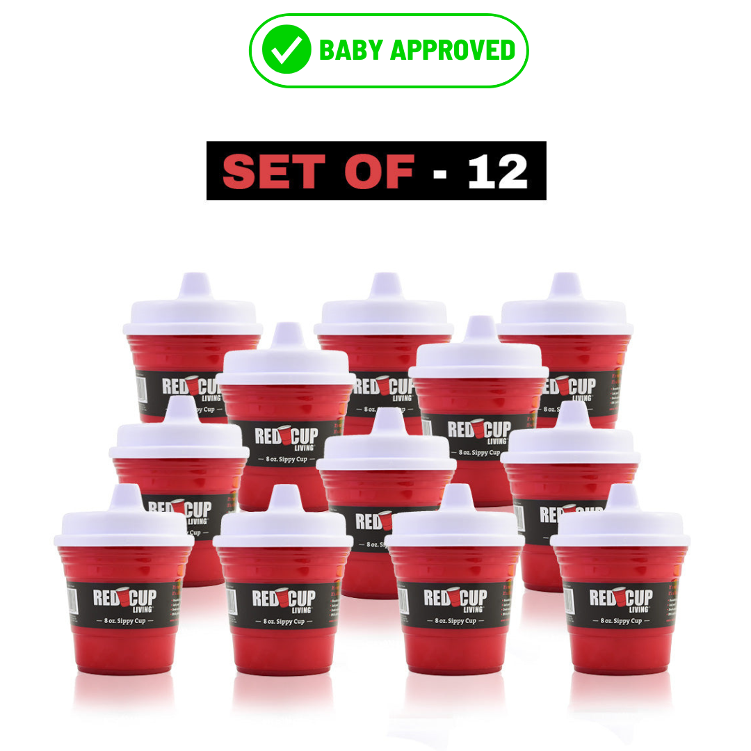 8oz Unbreakable Kids Sippy Cup - Premium Quality, Easy-to-Hold, Perfect for Tummy Time Pack of 2