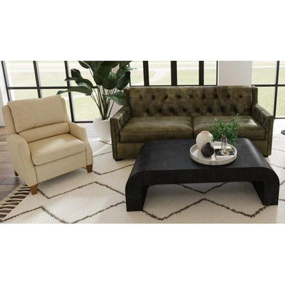 90 Green Leather Couch Henry Sofa
