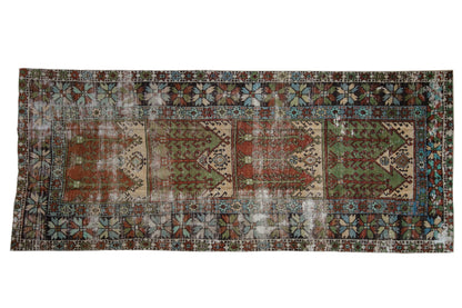 4.5x10.5 Vintage Distressed Oushak Rug Runner