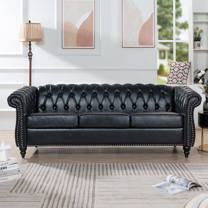 Man Cave 84.65' Arm Chesterfield Three Seater Sofa