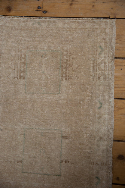 1.5x3 Vintage Distressed Oushak Rug Mat