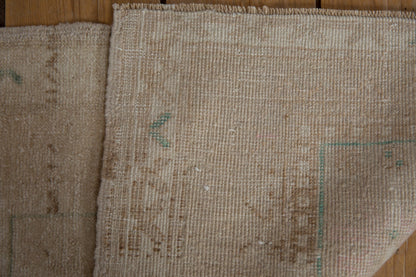 1.5x3 Vintage Distressed Oushak Rug Mat