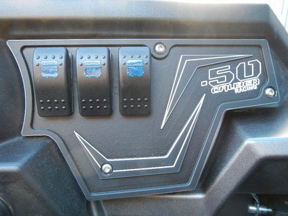 2pc XP1000 6 Switch Dash Panel w/ Switches Black