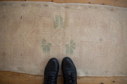 1.5x3.5 Vintage Distressed Oushak Rug Mat Runner