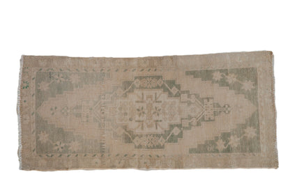 1.5x4 Vintage Distressed Oushak Rug Mat Runner