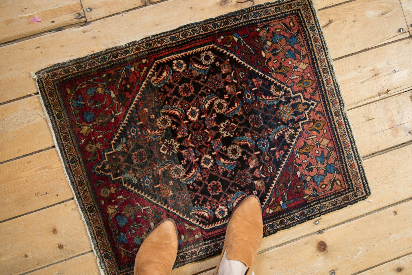 2x2.5 Vintage Fine Farahan Sarouk Square Rug Mat
