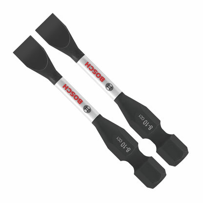 BOSCH ITDSL810202 2 pc. Driven 2 In. Impact Slotted #8-10 Power Bits