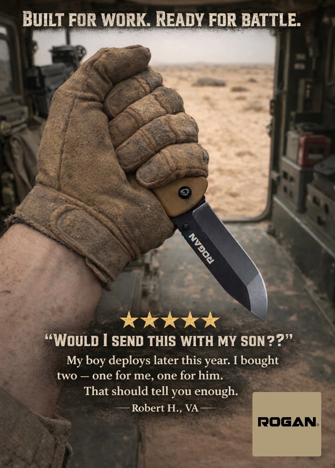 ROGUE Folding Knife-Gen 1 (Coyote/Black)