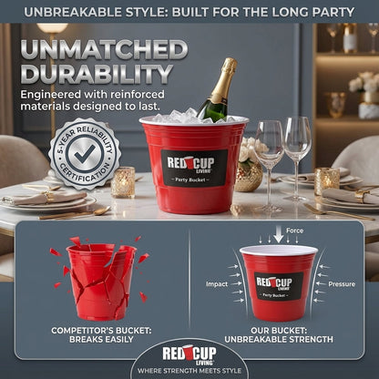 Ice Bucket For Party | Unbreakable Party Bucket Large Capacity | Durable and Sturdy Design